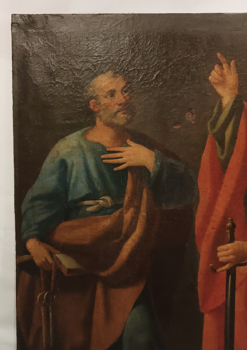 DIPINTO CON SANTI PIETRO E PAOLO XVI SECOLO-photo-1