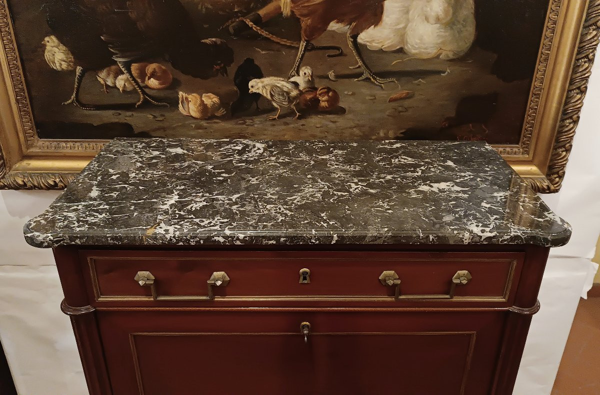 SECRÉTAIRE IN MOGANO NAPOLEONE III META' XIX SECOLO -photo-1