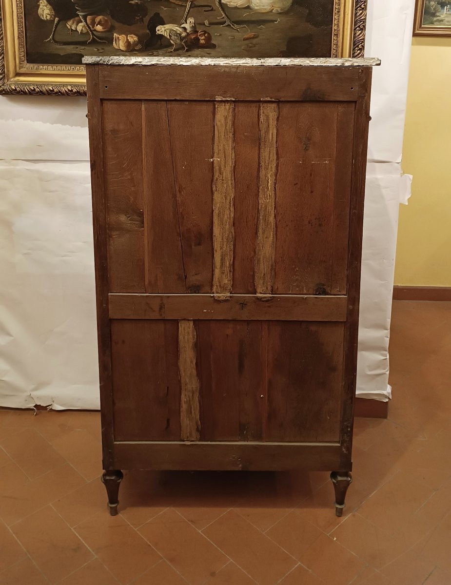 SECRÉTAIRE IN MOGANO NAPOLEONE III META' XIX SECOLO -photo-6