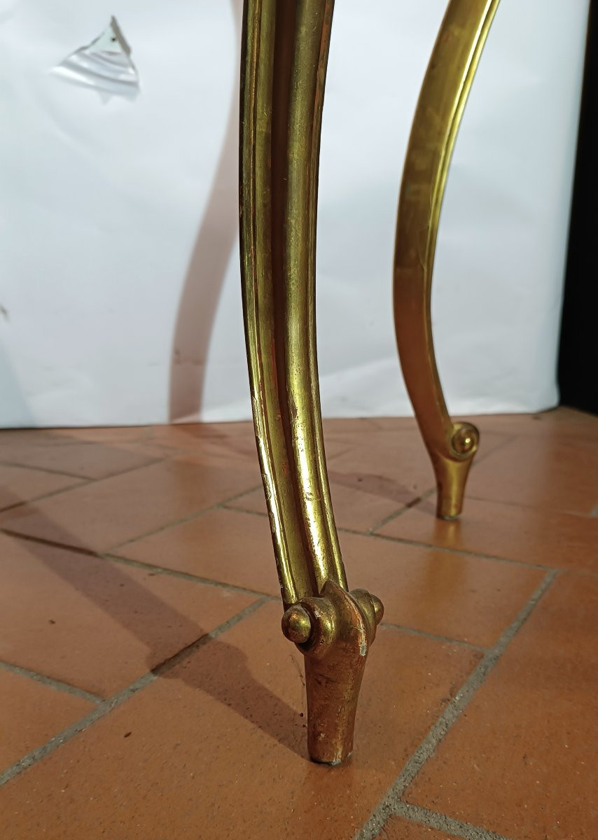 TAVOLINO IN LEGNO DORATO IN STILE LUIGI XV META' XIX SECOLO -photo-7