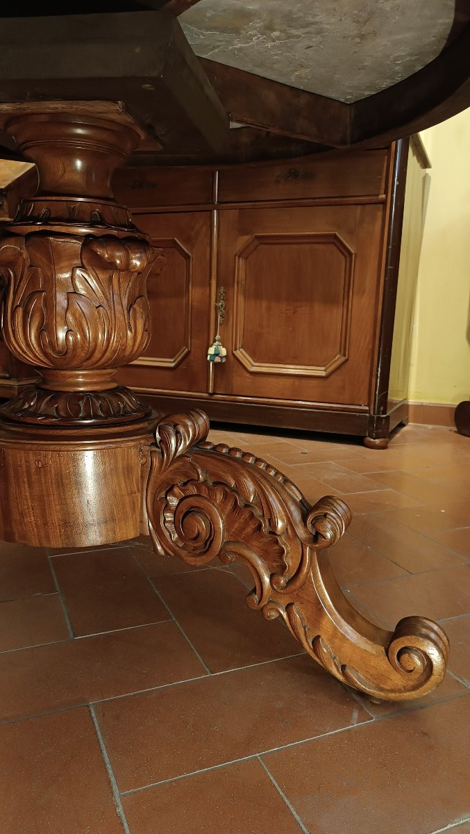 TAVOLO DA CENTRO LUIGI FILIPPO META' XIX SECOLO-photo-1