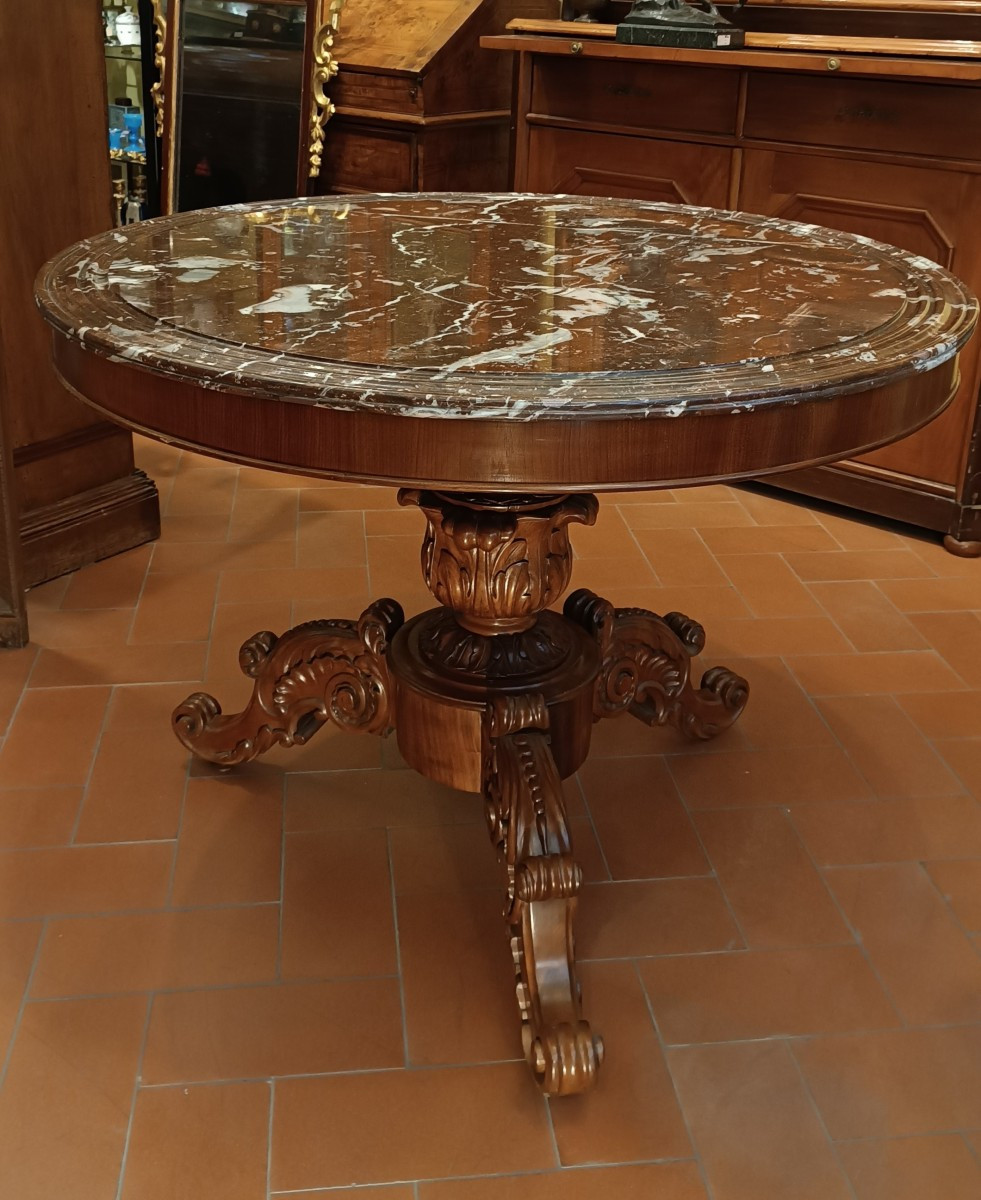 TAVOLO DA CENTRO LUIGI FILIPPO META' XIX SECOLO