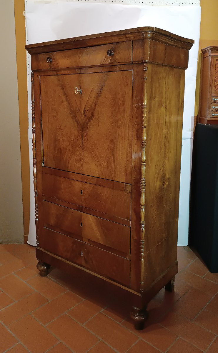 SECRÉTAIRE IN PIUMA DI NOCE META' XIX SECOLO -photo-4