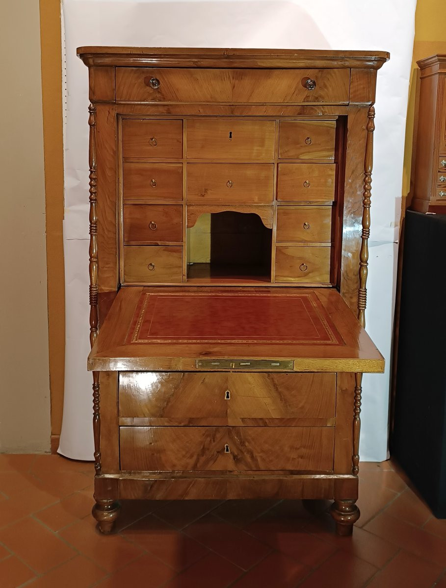 SECRÉTAIRE IN PIUMA DI NOCE META' XIX SECOLO -photo-4