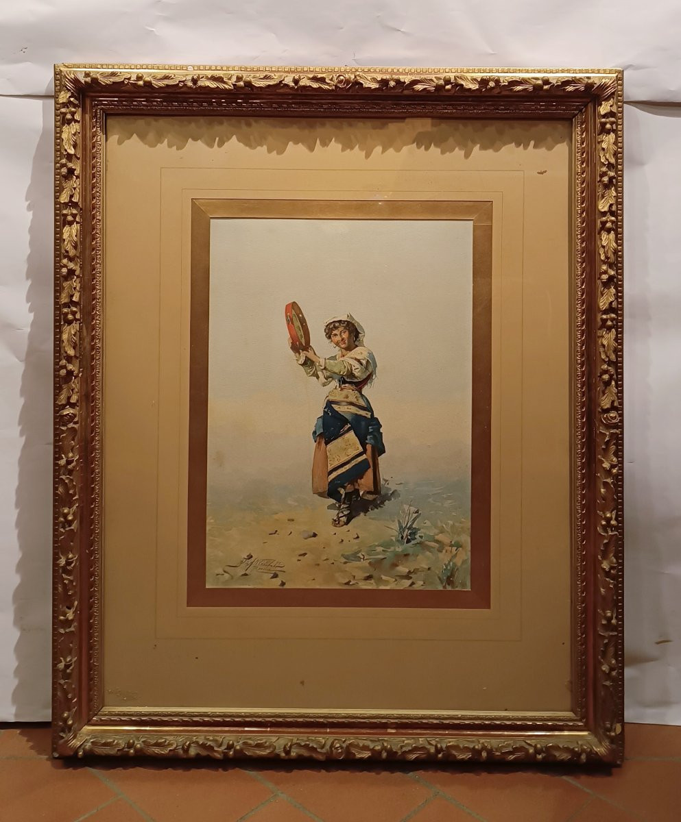 COPPIA DI ACQUERELLI CON PASTORI DI DOMENICO DE ANGELIS FINE XVIII SECOLO -photo-4