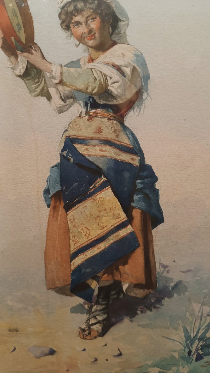 COPPIA DI ACQUERELLI CON PASTORI DI DOMENICO DE ANGELIS FINE XVIII SECOLO -photo-8