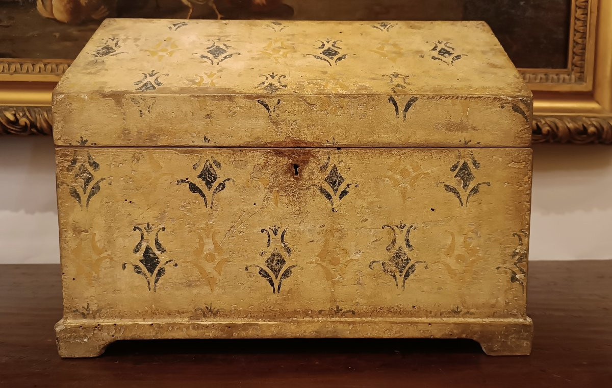 PICCOLA CASSA DIPINTA XVII SECOLO -photo-4