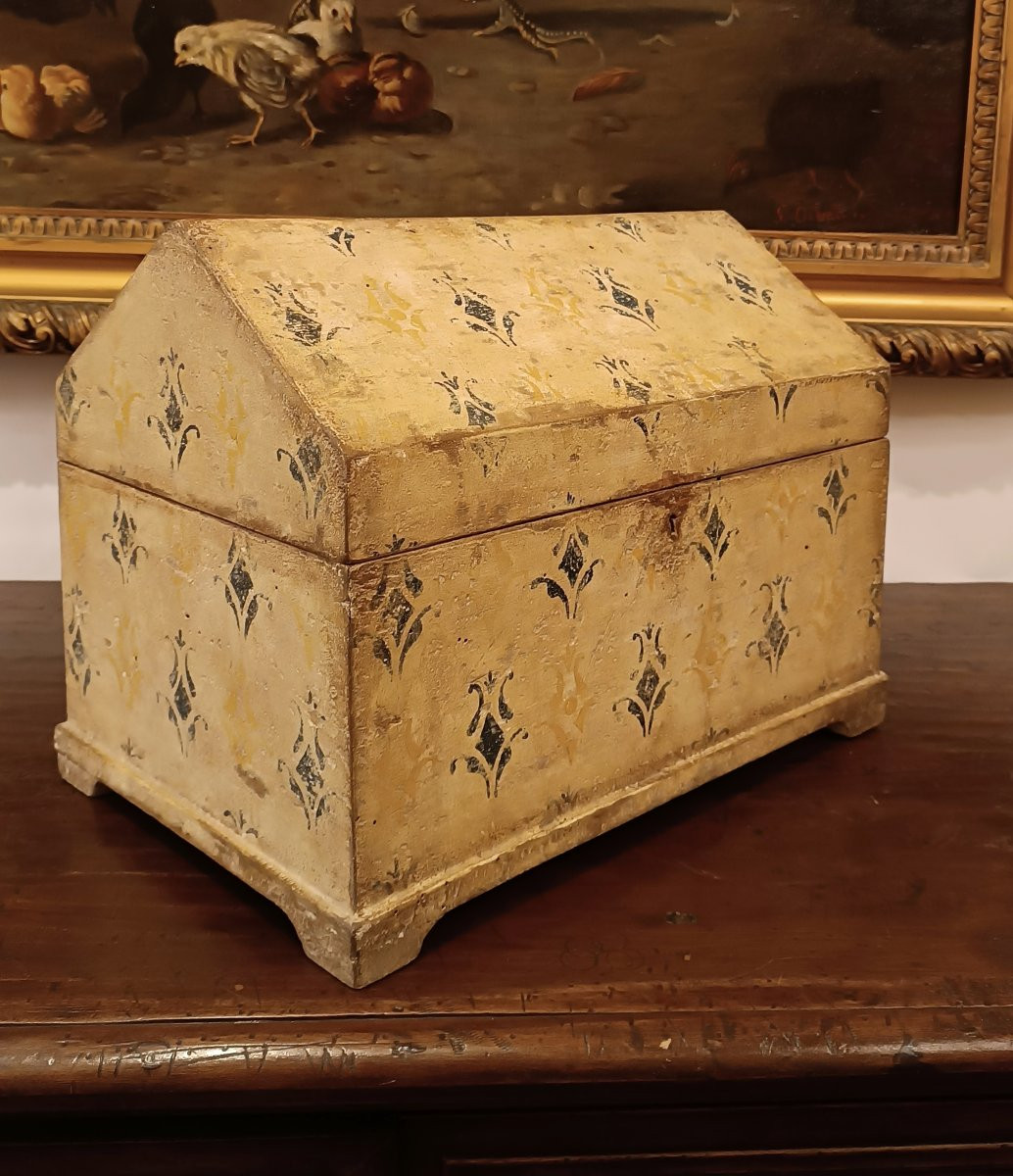PICCOLA CASSA DIPINTA XVII SECOLO -photo-3