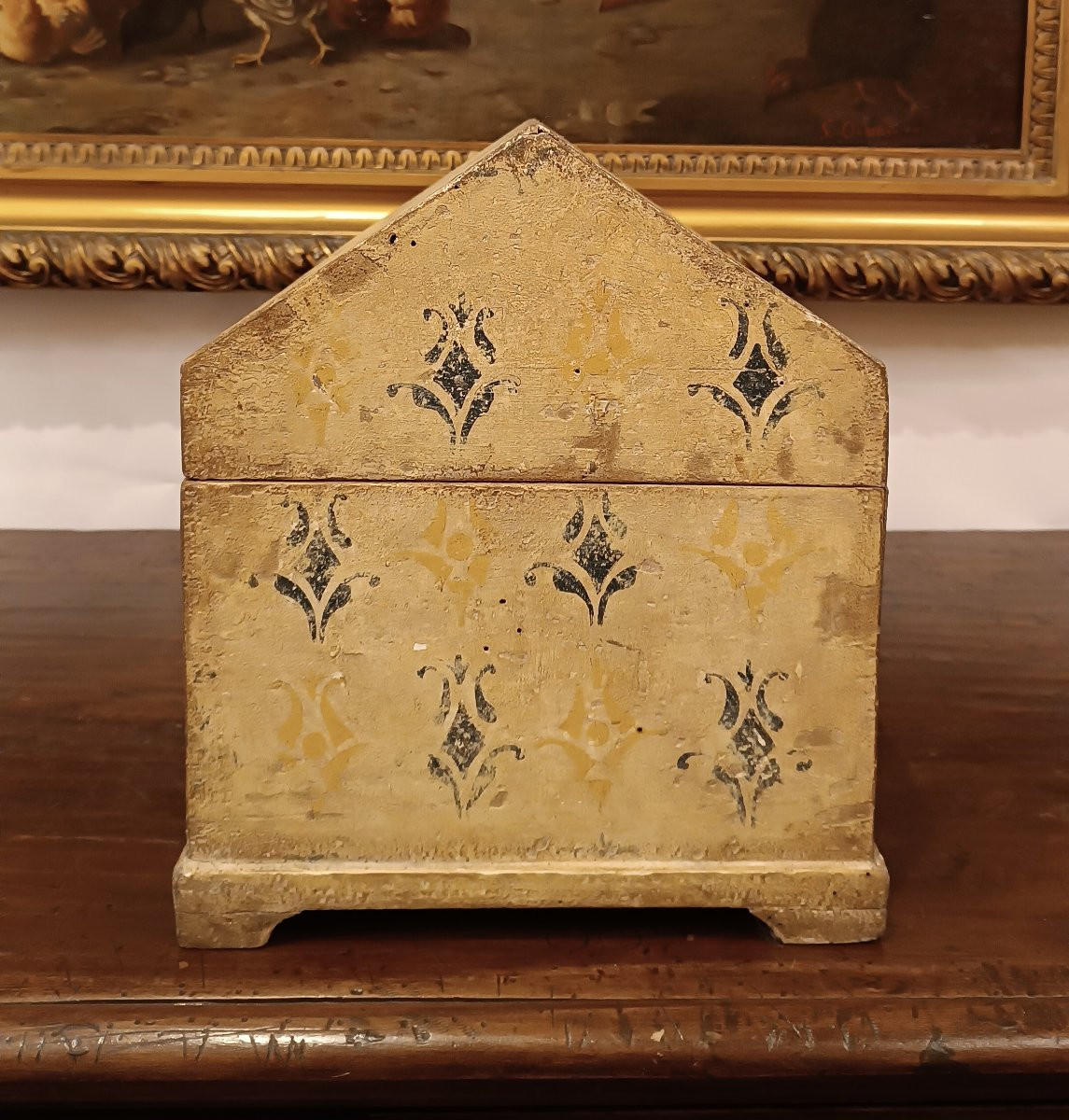 PICCOLA CASSA DIPINTA XVII SECOLO -photo-5