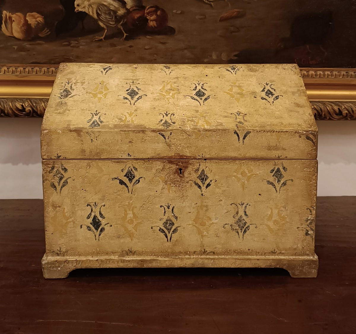 PICCOLA CASSA DIPINTA XVII SECOLO 