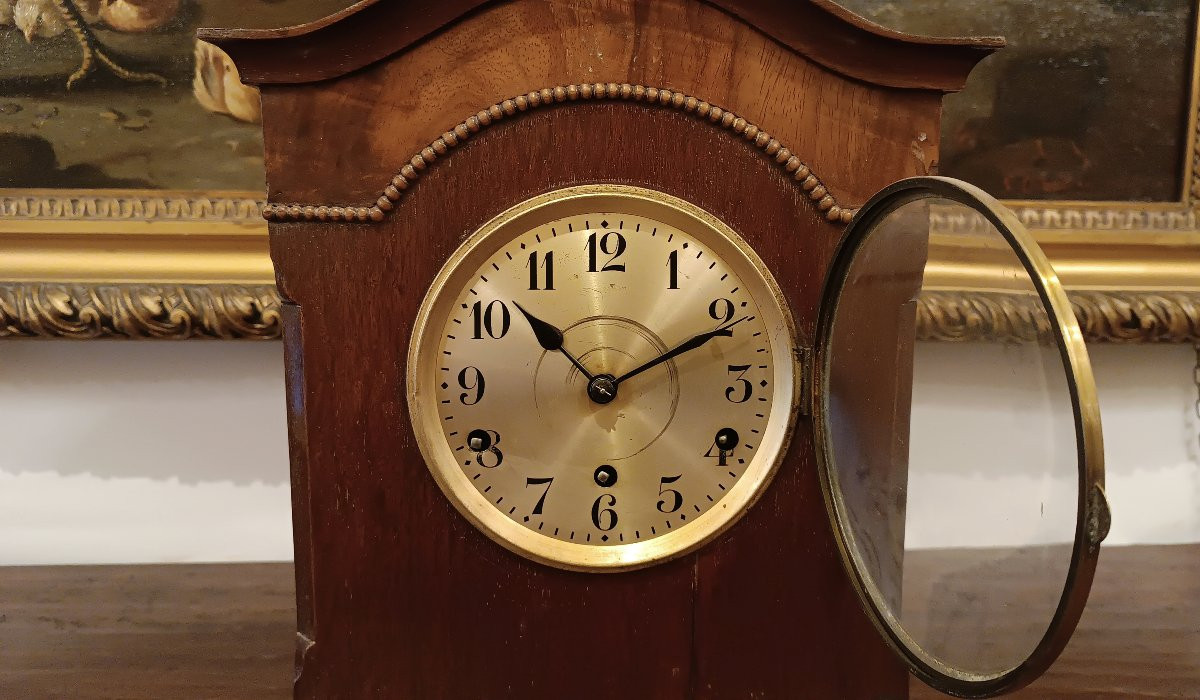 OROLOGIO WESTMINSTER IN CASSA DI MOGANO SECONDA META' XIX SECOLO -photo-3