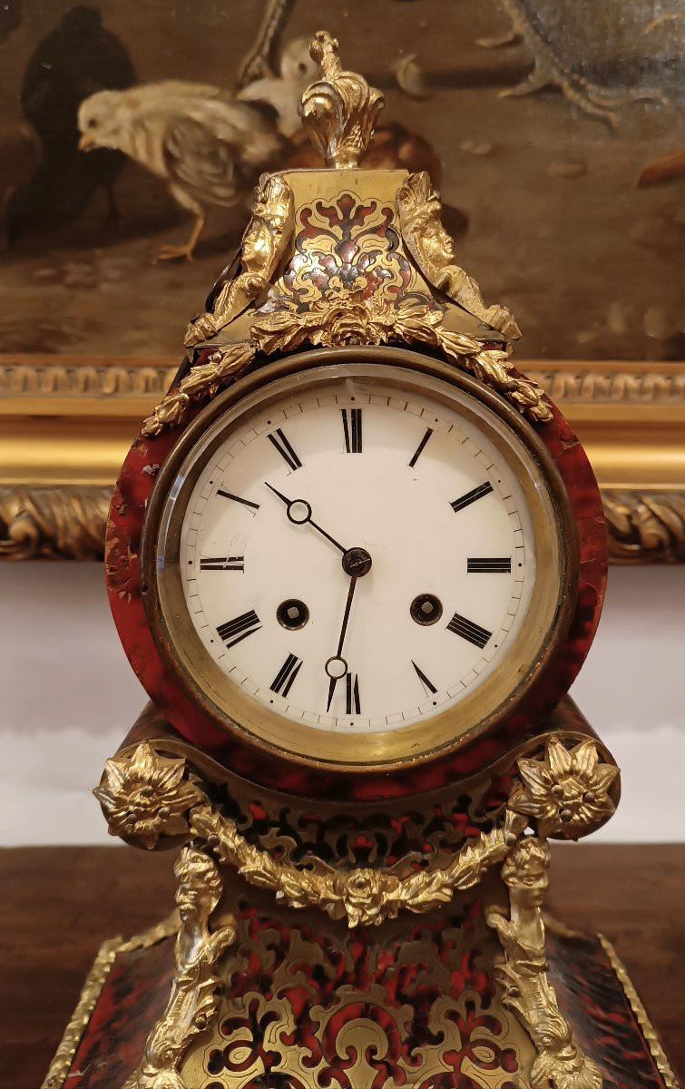 OROLOGIO INTARSIATO BOULLE META' XIX SECOLO -photo-2