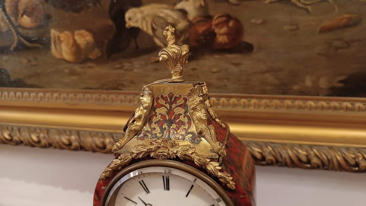 OROLOGIO INTARSIATO BOULLE META' XIX SECOLO -photo-3