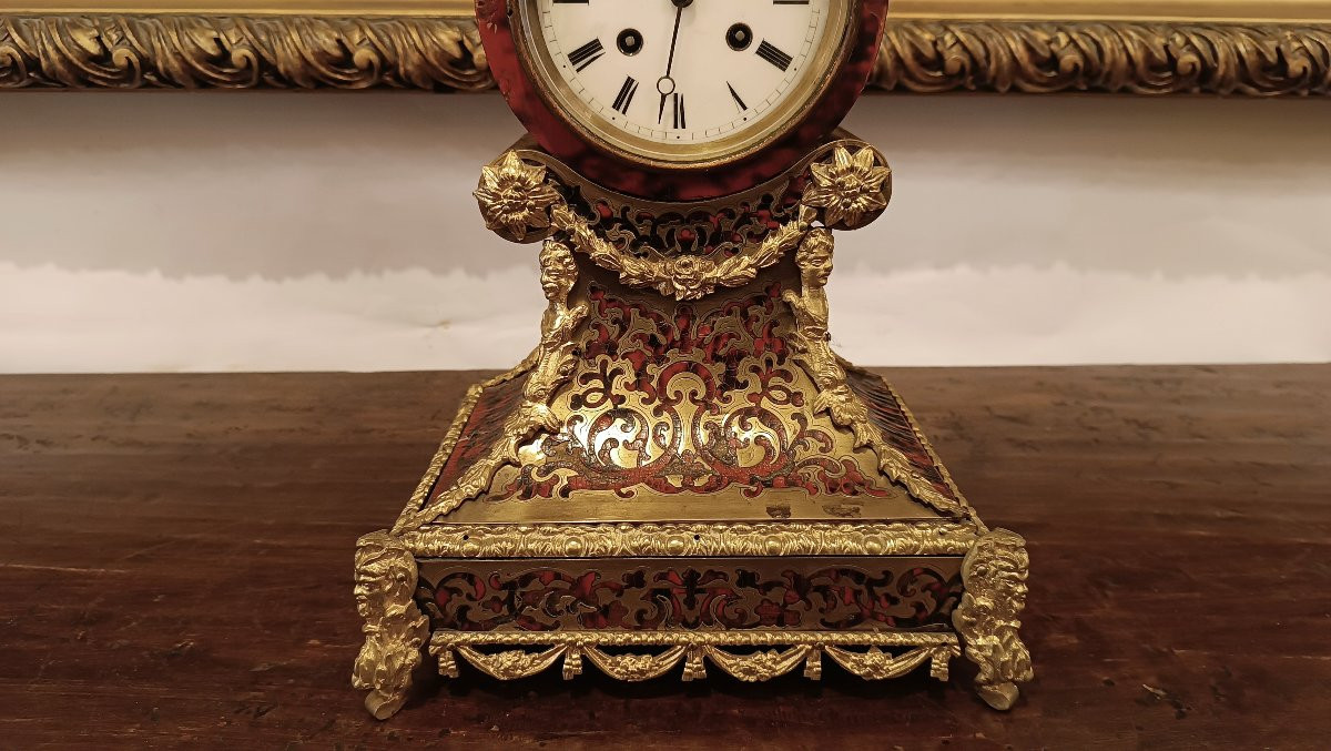 OROLOGIO INTARSIATO BOULLE META' XIX SECOLO -photo-4