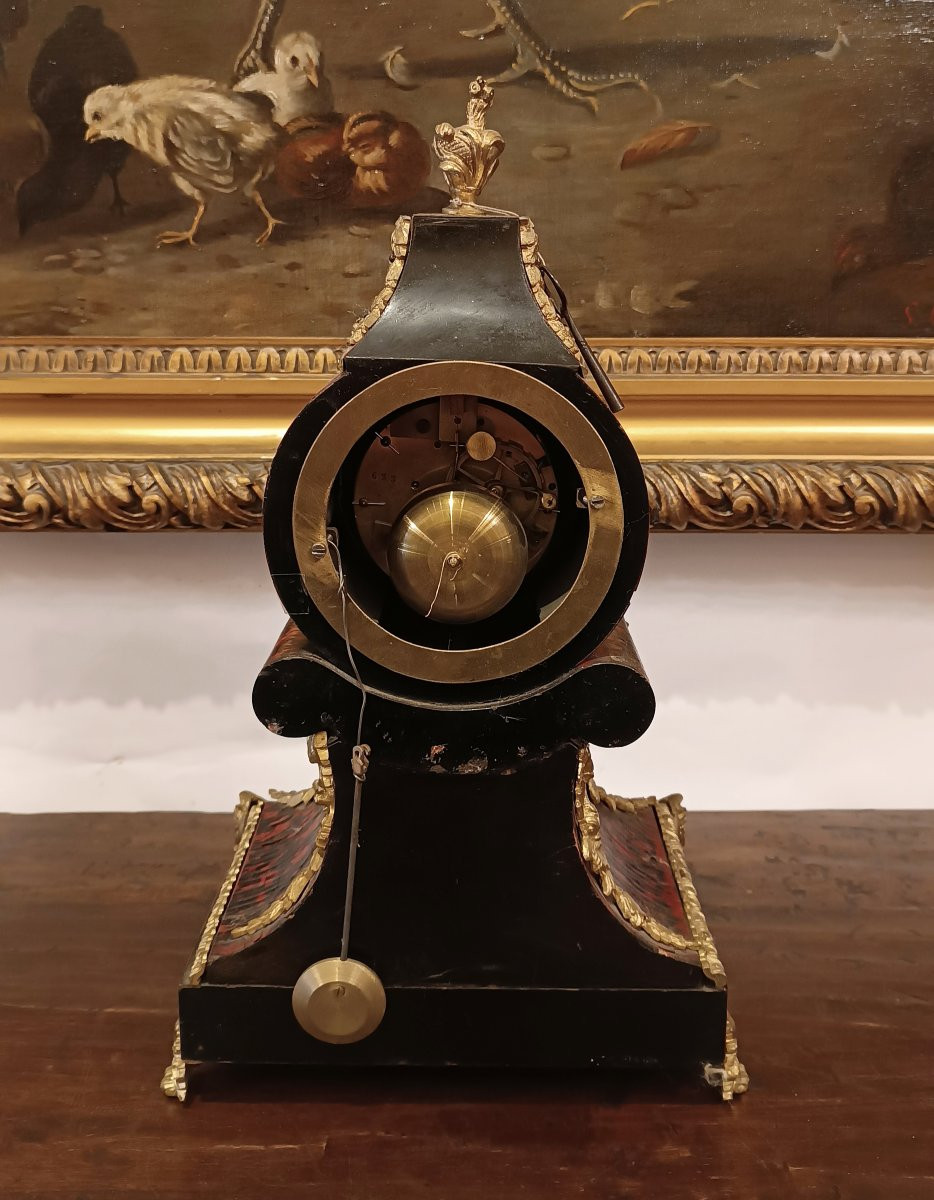 OROLOGIO INTARSIATO BOULLE META' XIX SECOLO -photo-3