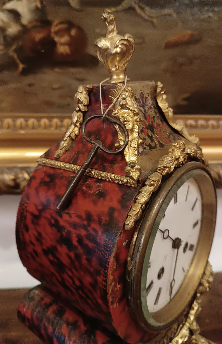 OROLOGIO INTARSIATO BOULLE META' XIX SECOLO -photo-6