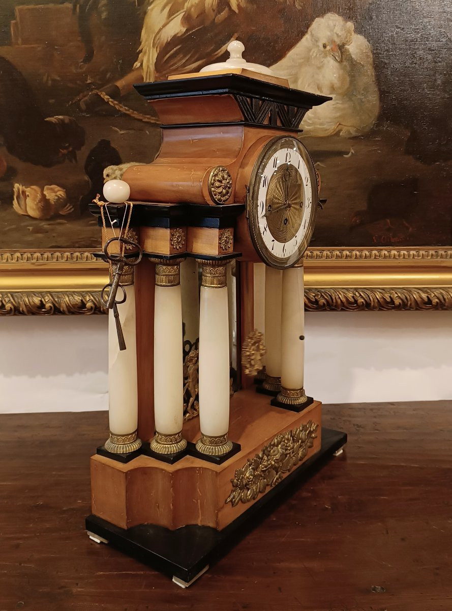 OROLOGIO A TEMPIETTO VIENNESE PRIMI DEL XIX SECOLO -photo-2