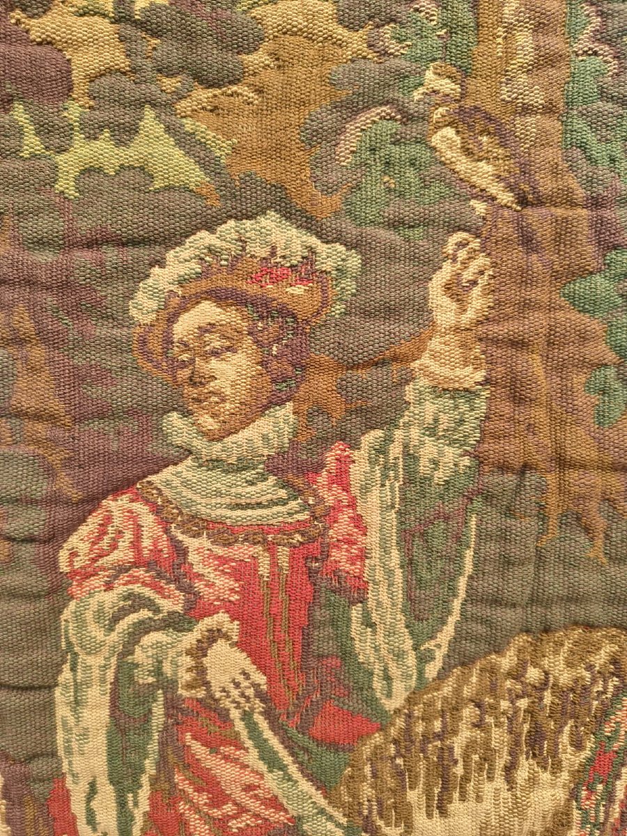ARAZZO CON SCENE DI CACCIA FINE DEL XIX SECOLO-photo-2