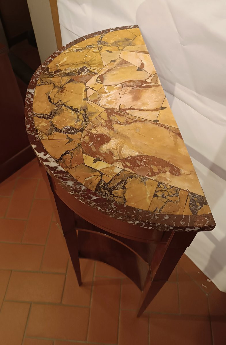 CONSOLLE CON PIANO IN MARMO PRIMO XIX SECOLO -photo-3