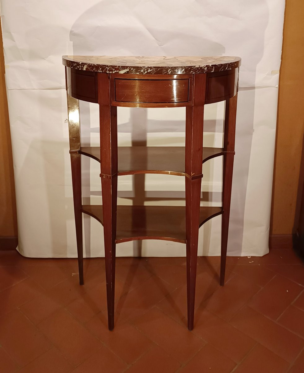 CONSOLLE CON PIANO IN MARMO PRIMO XIX SECOLO -photo-5
