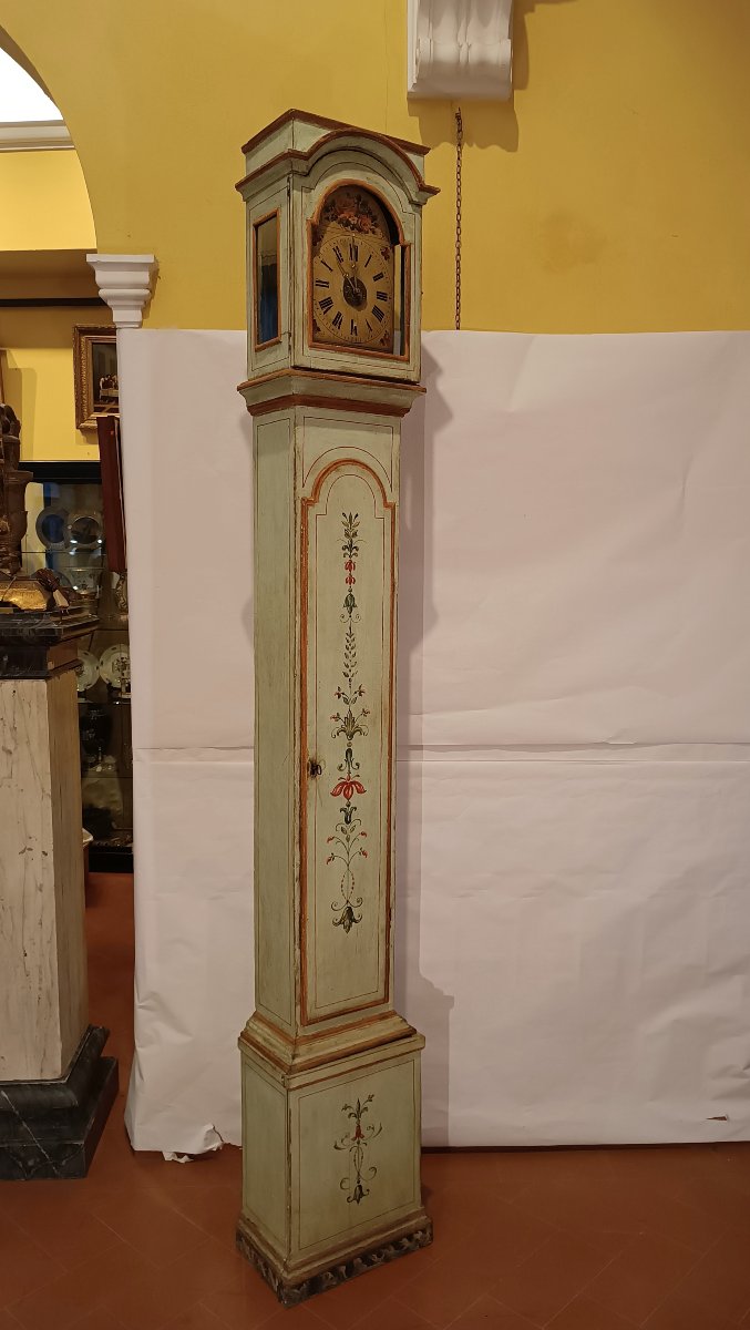 OROLOGIO A COLONNA LACCATO INIZI XIX SECOLO-photo-3