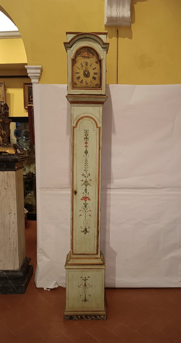 OROLOGIO A COLONNA LACCATO INIZI XIX SECOLO-photo-4