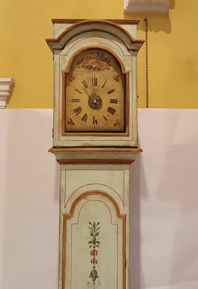 OROLOGIO A COLONNA LACCATO INIZI XIX SECOLO-photo-3