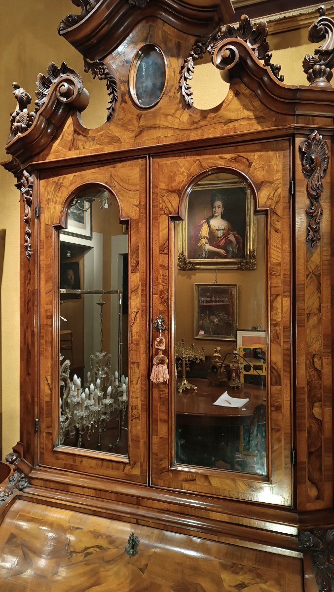 TRUMEAU VENEZIANO INTARSIATO PRIMO XX SECOLO-photo-2