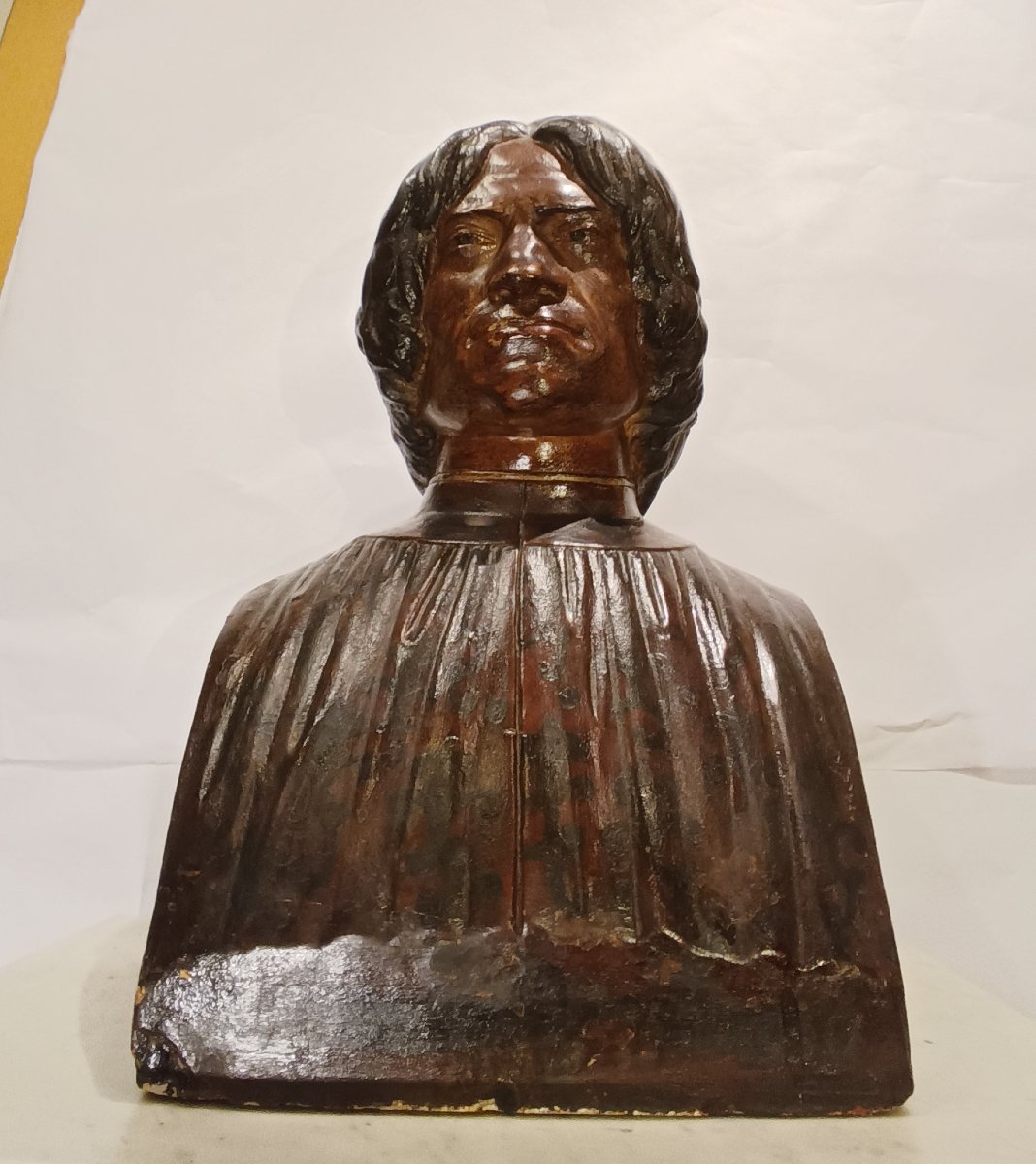 BUSTO IN TERRACOTTA DI LORENZO IL MAGNIFICO META' XIX SECOLO-photo-2