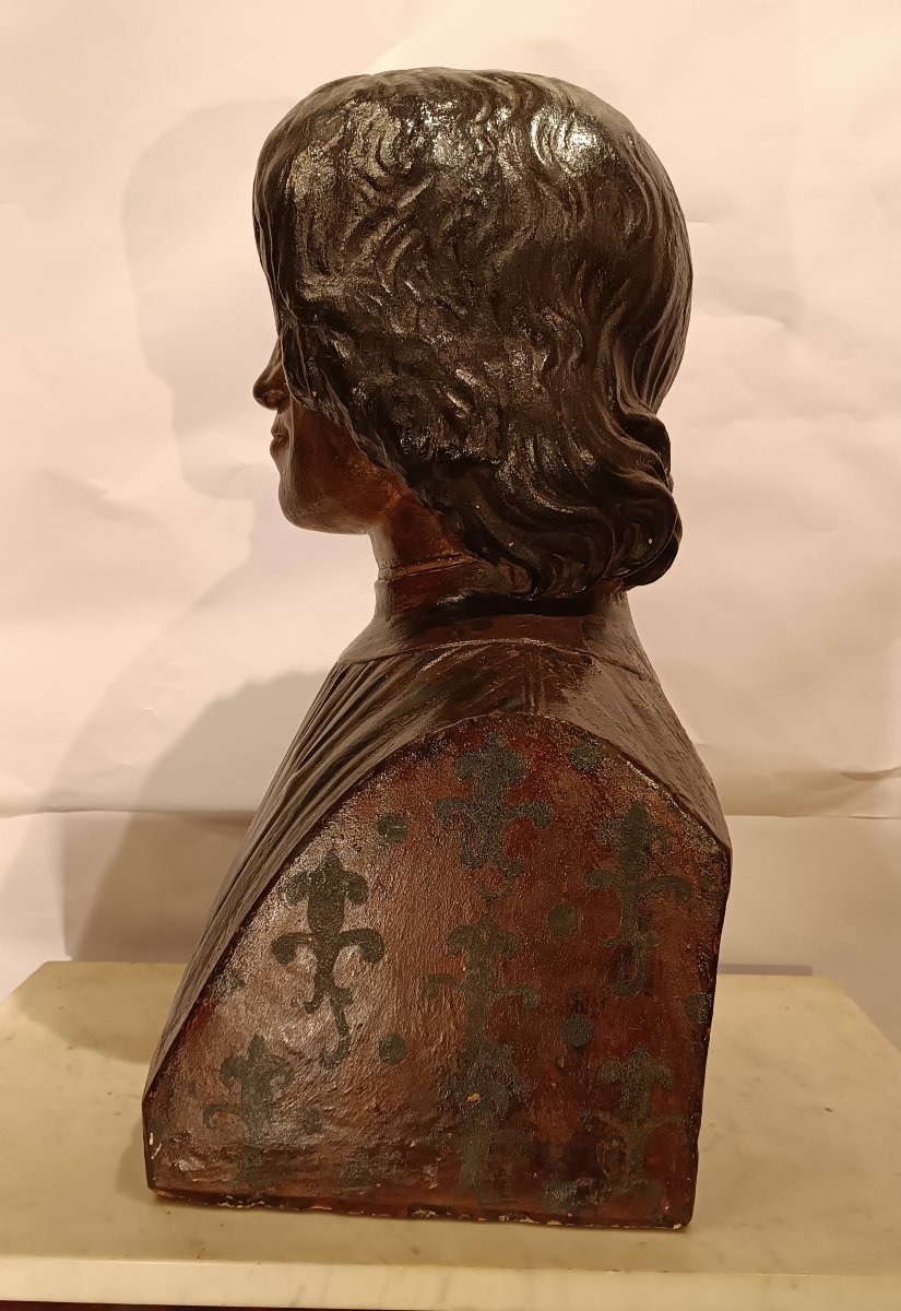 BUSTO IN TERRACOTTA DI LORENZO IL MAGNIFICO META' XIX SECOLO-photo-1