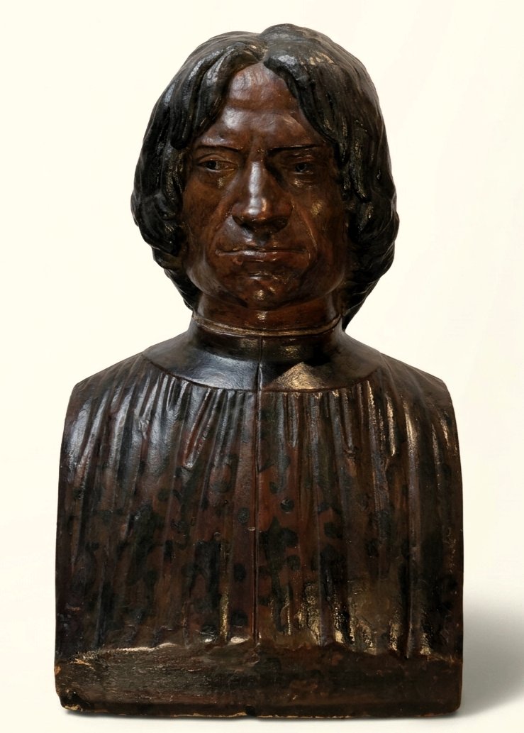 BUSTO IN TERRACOTTA DI LORENZO IL MAGNIFICO META' XIX SECOLO