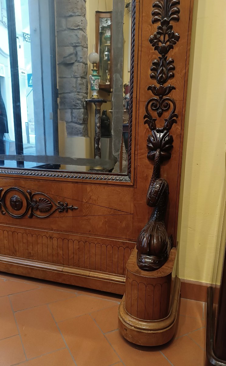 GRANDE SPECCHIERA BIEDERMEIER SECONDA META' XIX SECOLO-photo-3