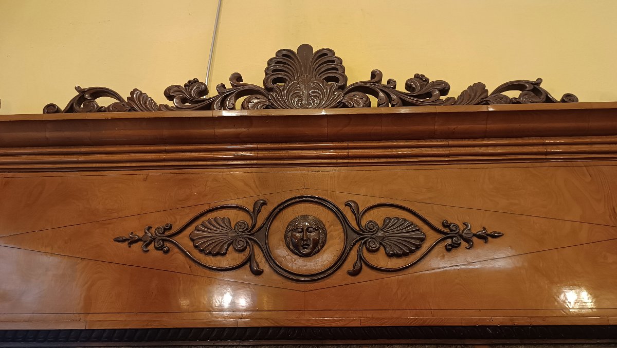 GRANDE SPECCHIERA BIEDERMEIER SECONDA META' XIX SECOLO-photo-3