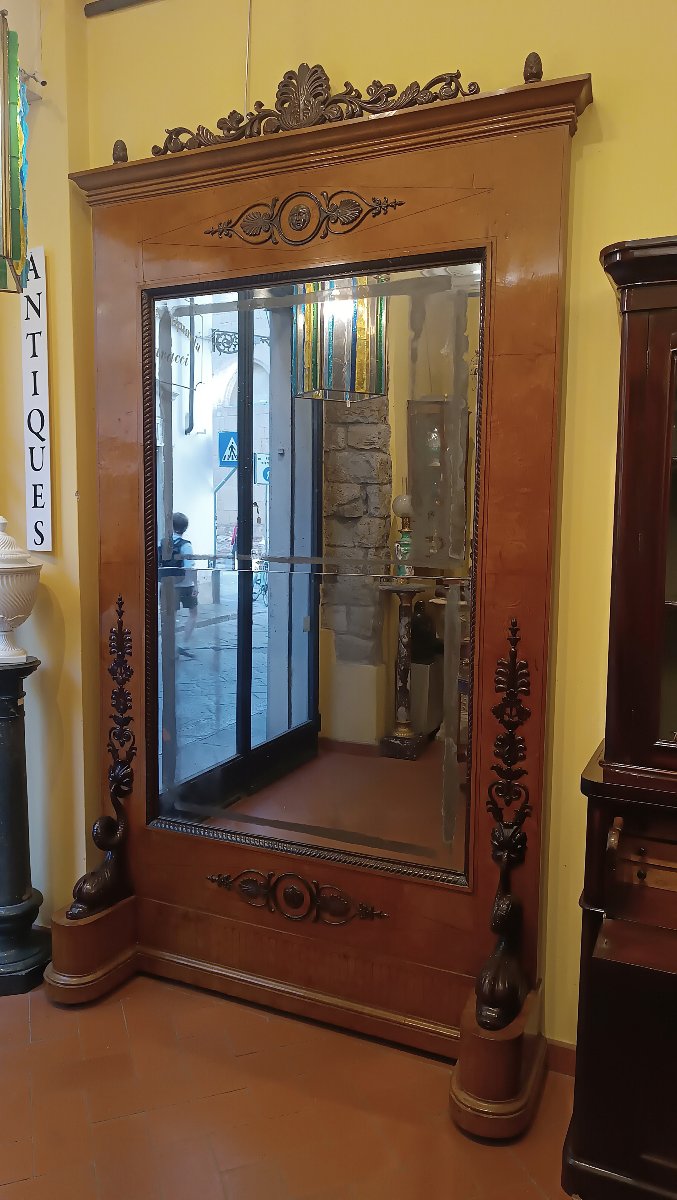 GRANDE SPECCHIERA BIEDERMEIER SECONDA META' XIX SECOLO-photo-7