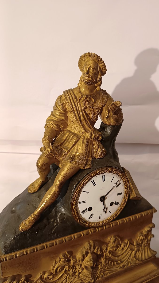 OROLOGIO NEOCLASSICO CON POETA FINE XVIII SECOLO-photo-1
