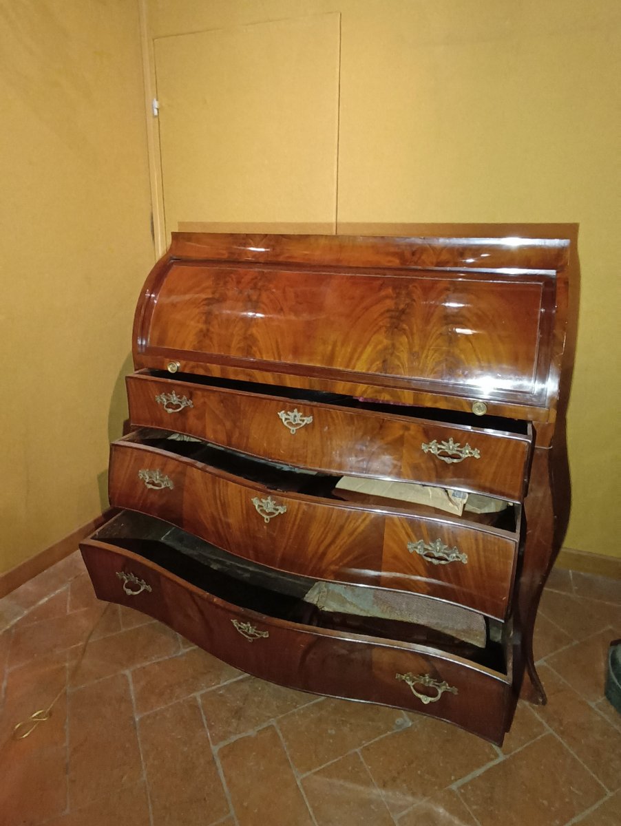RIBALTA IN PIUMA DI NOCE NEOCLASSICA SECONDA META' XVIII SECOLO-photo-3