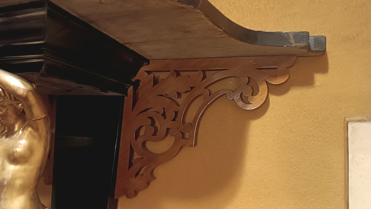 CONSOLLE DA MURO CON TELAMONE FINE XIX-INIZIO XX SECOLO-photo-3