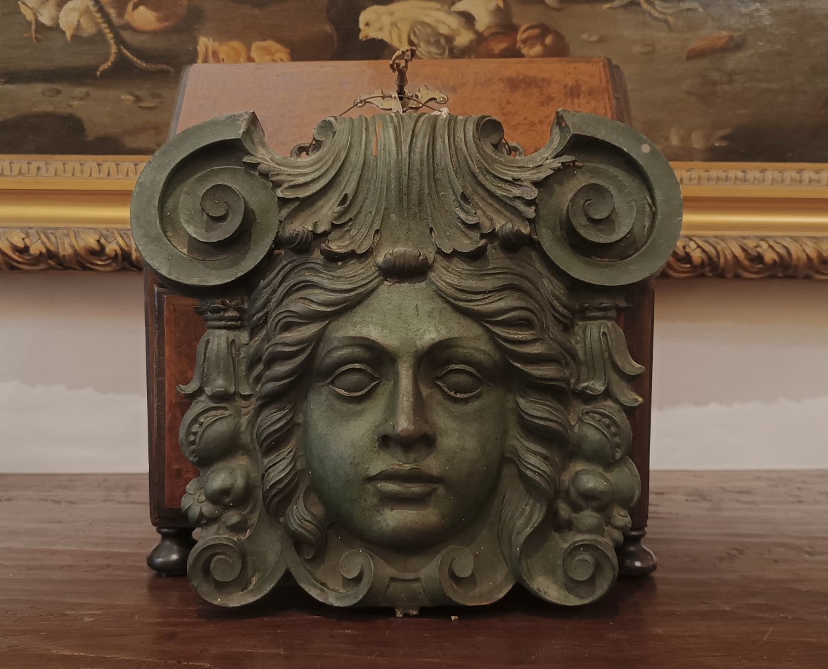 MEDAGLIONE IN BRONZO CON MEDUSA PRIMO XIX SECOLO -photo-1