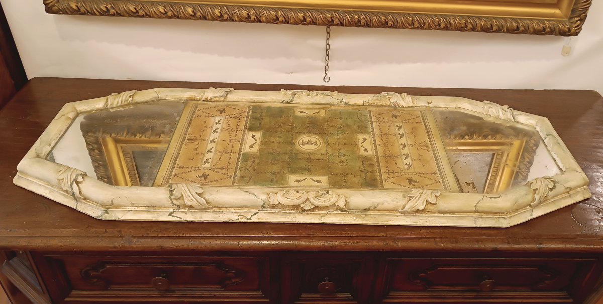 CENTROTAVOLA CON SPECCHI NEOCLASSICO FINE DEL XVIII SECOLO -photo-1