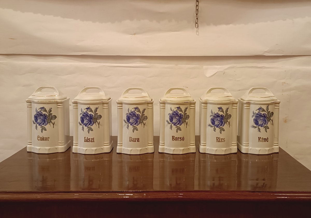 SET DI SEI CONTENITORI DA CUCINA 'ANNI 30 -photo-2
