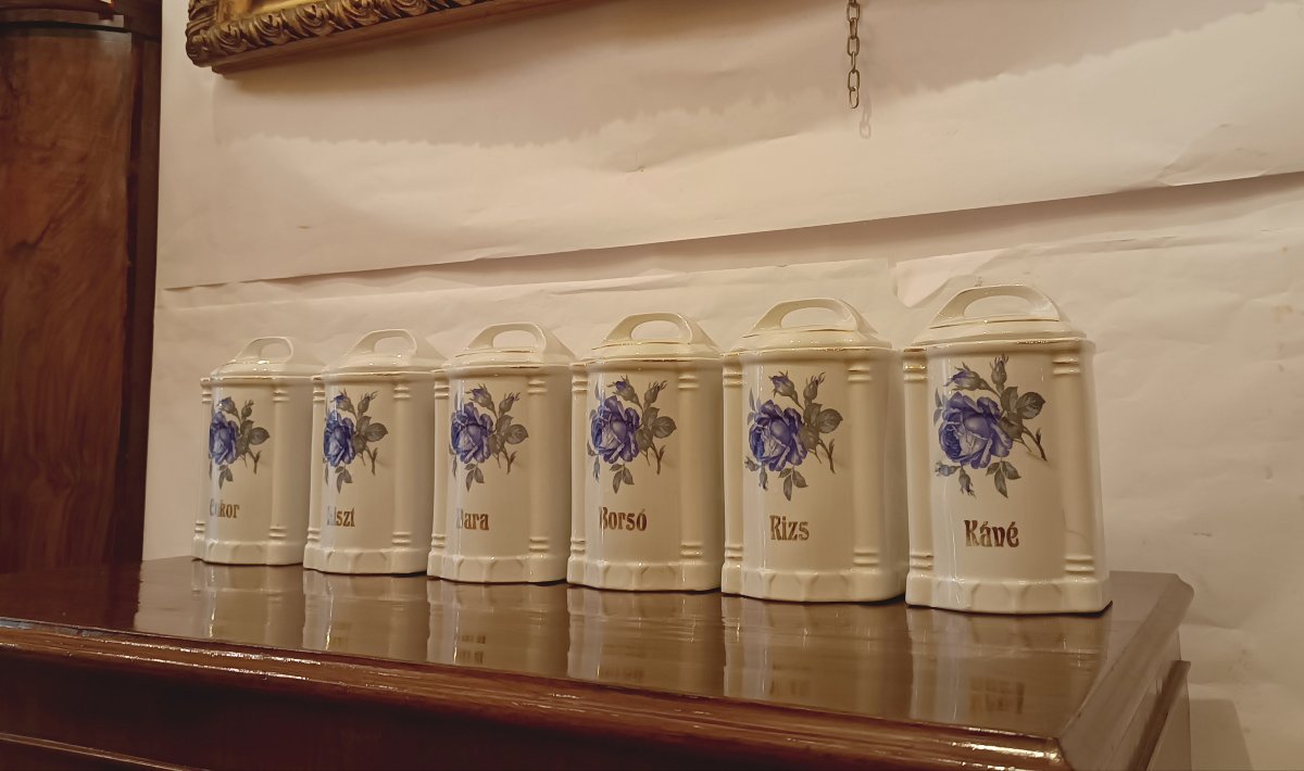 SET DI SEI CONTENITORI DA CUCINA 'ANNI 30 -photo-3