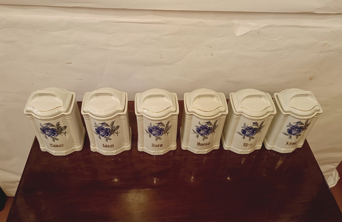 SET DI SEI CONTENITORI DA CUCINA 'ANNI 30 -photo-2