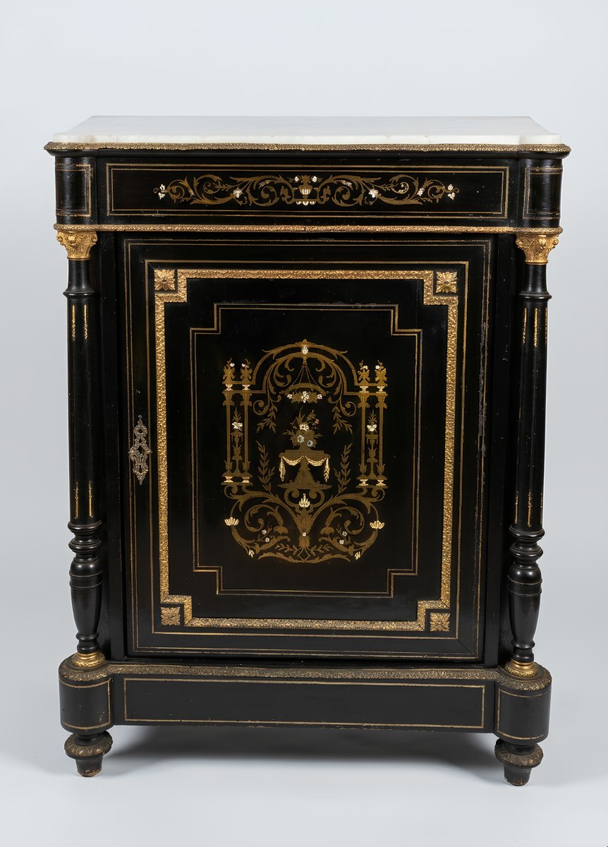 CREDENZINO BOULLE NAPOLEONE III META' XIX SECOLO