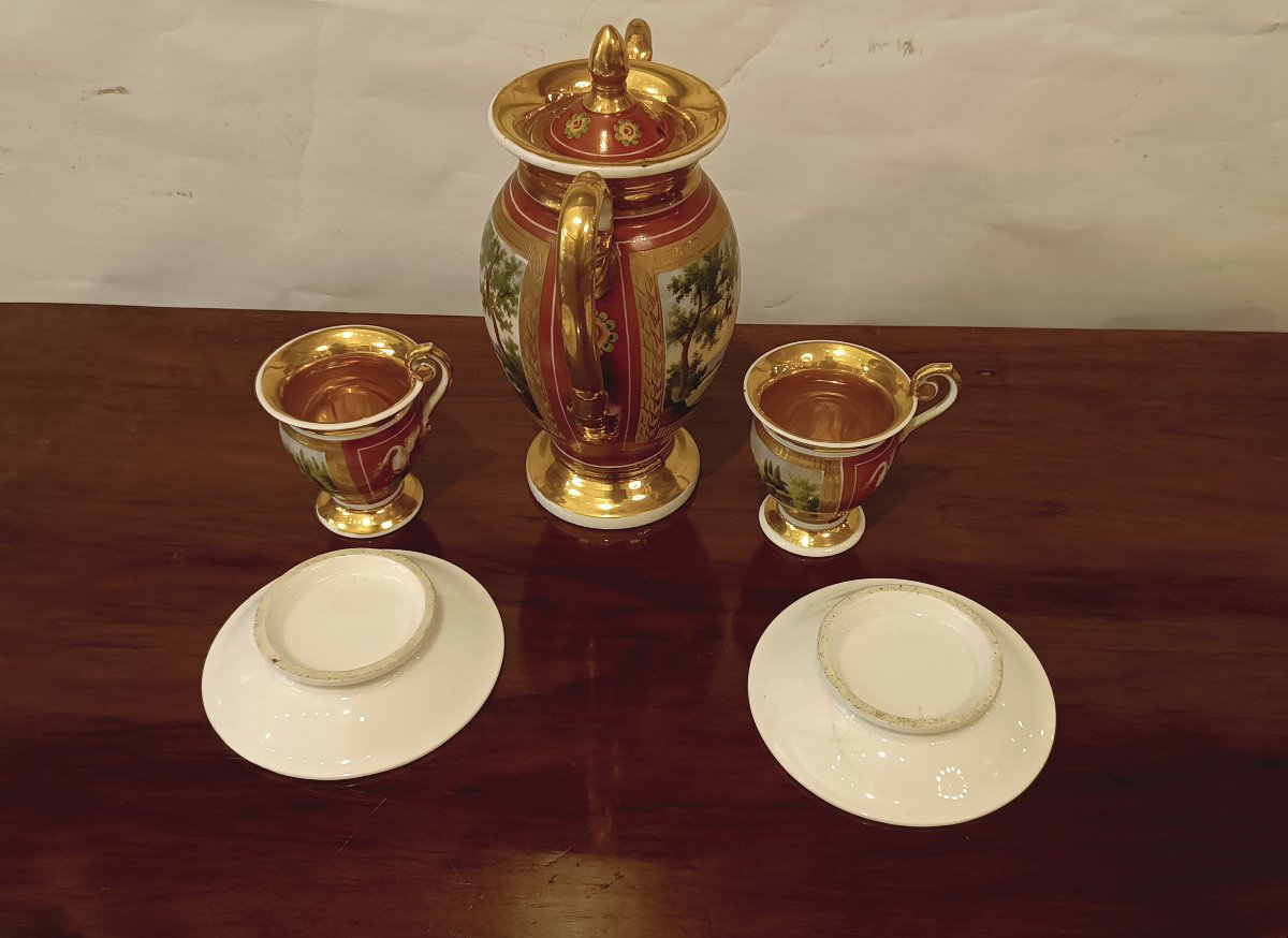SERVIZIO DA CAFFÈ TÊTE À TÊTE IN PORCELLANA PRIMA METÀ DEL XIX SECOLO SERVICE À CAFÉ TÊTE À TÊT-photo-8