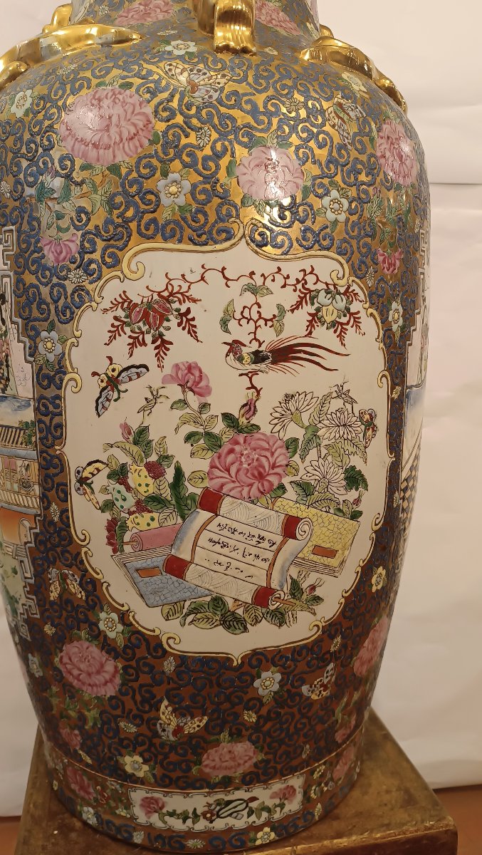 GRANDE VASO IN PORCELLANA CINESE INIZIO XX SECOLO -photo-3