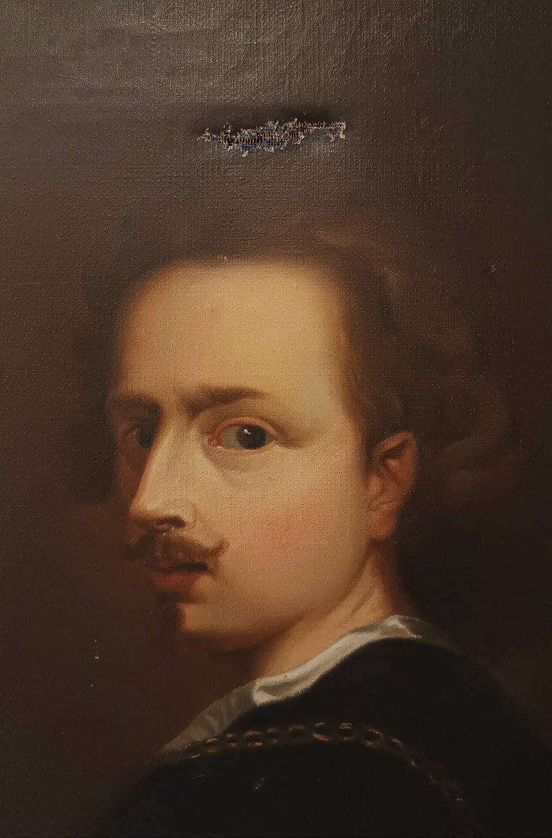 AUTORITRATTO DI VAN DYCK DI MARIA CELENTANO META' XIX SECOLO-photo-2