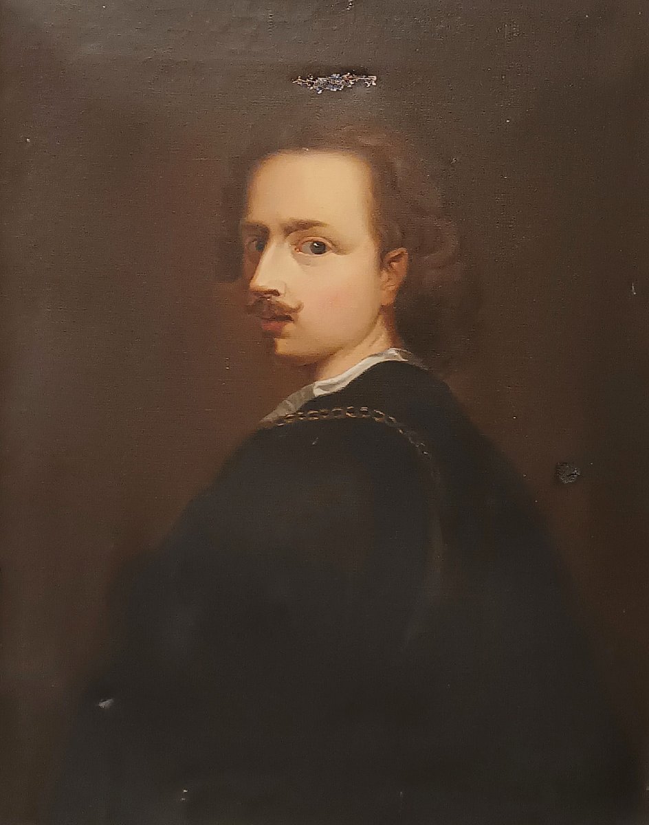 AUTORITRATTO DI VAN DYCK DI MARIA CELENTANO META' XIX SECOLO-photo-4