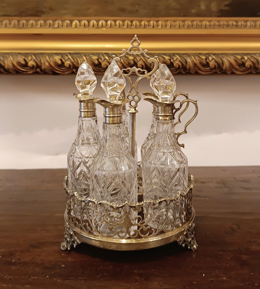 CRUET CHESTER IN ARGENTO E CRISTALLO META' XIX SECOLO -photo-2
