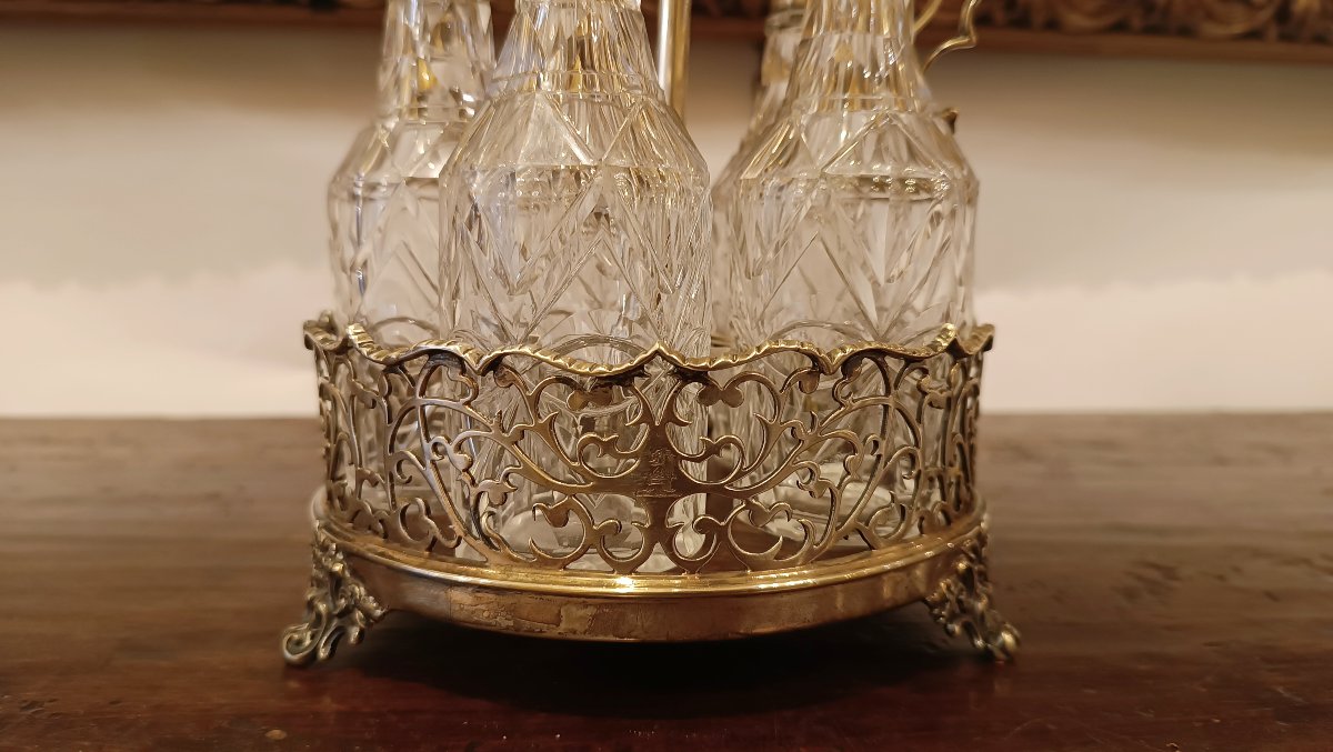 CRUET CHESTER IN ARGENTO E CRISTALLO META' XIX SECOLO -photo-3