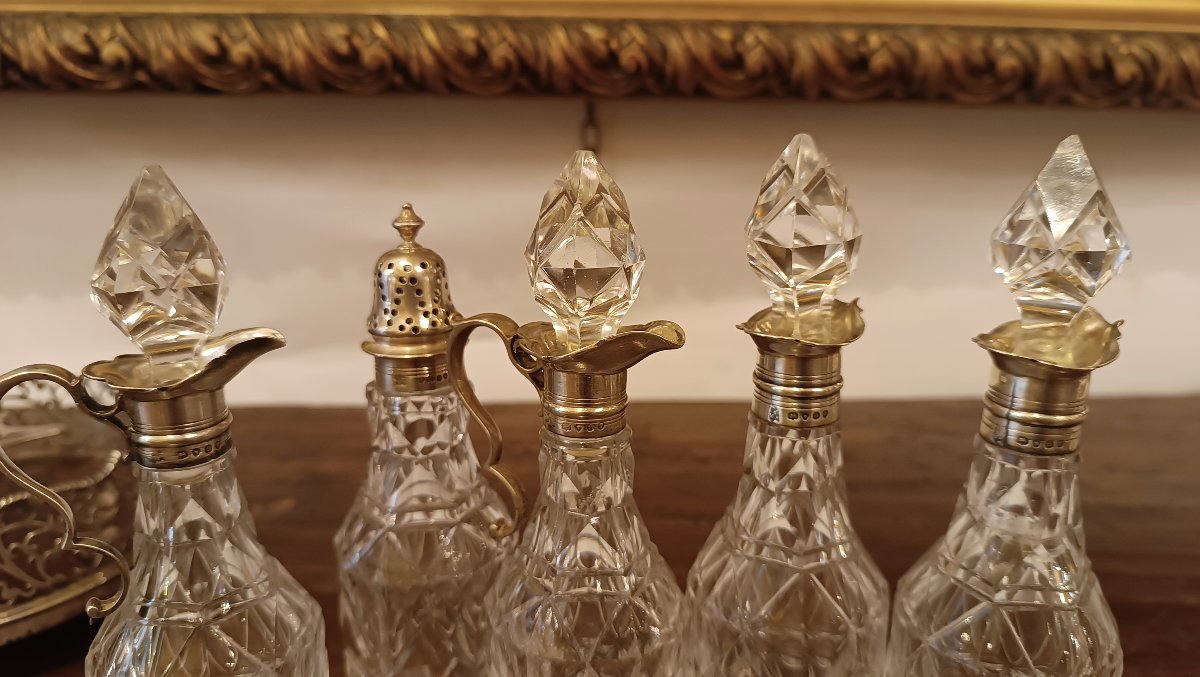 CRUET CHESTER IN ARGENTO E CRISTALLO META' XIX SECOLO -photo-5